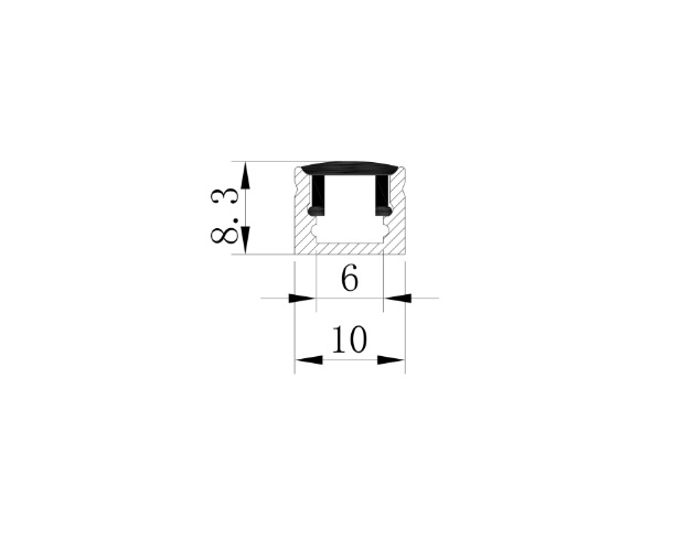Slim LED Profile | ALU-002S | 8mm Depth | 10mm Width | 2.5M Length - Image 3