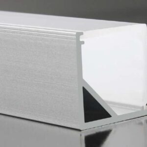 90° Angled LED Profile | ALU-005 |16×16 mm 5/8″ x 5/8″ | 2.5M / 8ft Length | Square Cover