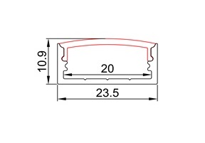 Recessed LED Profile | ALU014 |10 (D)X 23(W) mm / 3/8"(D) x 1" (W) | 2.5 m/ 8 ft Length - Image 4