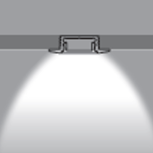 Recessed Aluminium Profile With Wings | 8mm Depth | 17mm Width