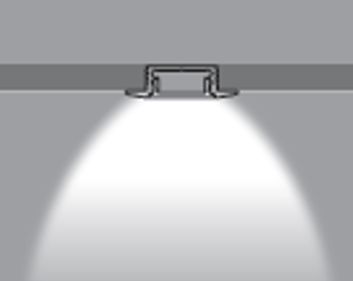 Recessed Aluminium Profile With Wings | 8mm Depth | 17mm Width - Image 2