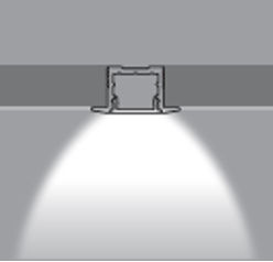 Recessed Aluminium Profile With Wings | 15mm Depth | 17mm Width - Image 3