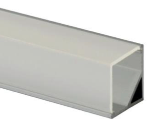 90° Angled LED Profile | ALU-005 |16×16 mm 5/8″ x 5/8″ | 2.5M / 8ft Length | Square Cover