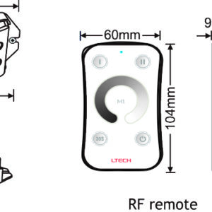 RF Controller – Single Color | Ring Pad | 12-24VDC | 3A*3CH | 9A Max