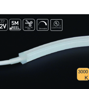 Neon-Flex 12V LED Strip Light  | 0611 | 6mm Width 11mm Height | 9.6 W/Meter | 5M Length